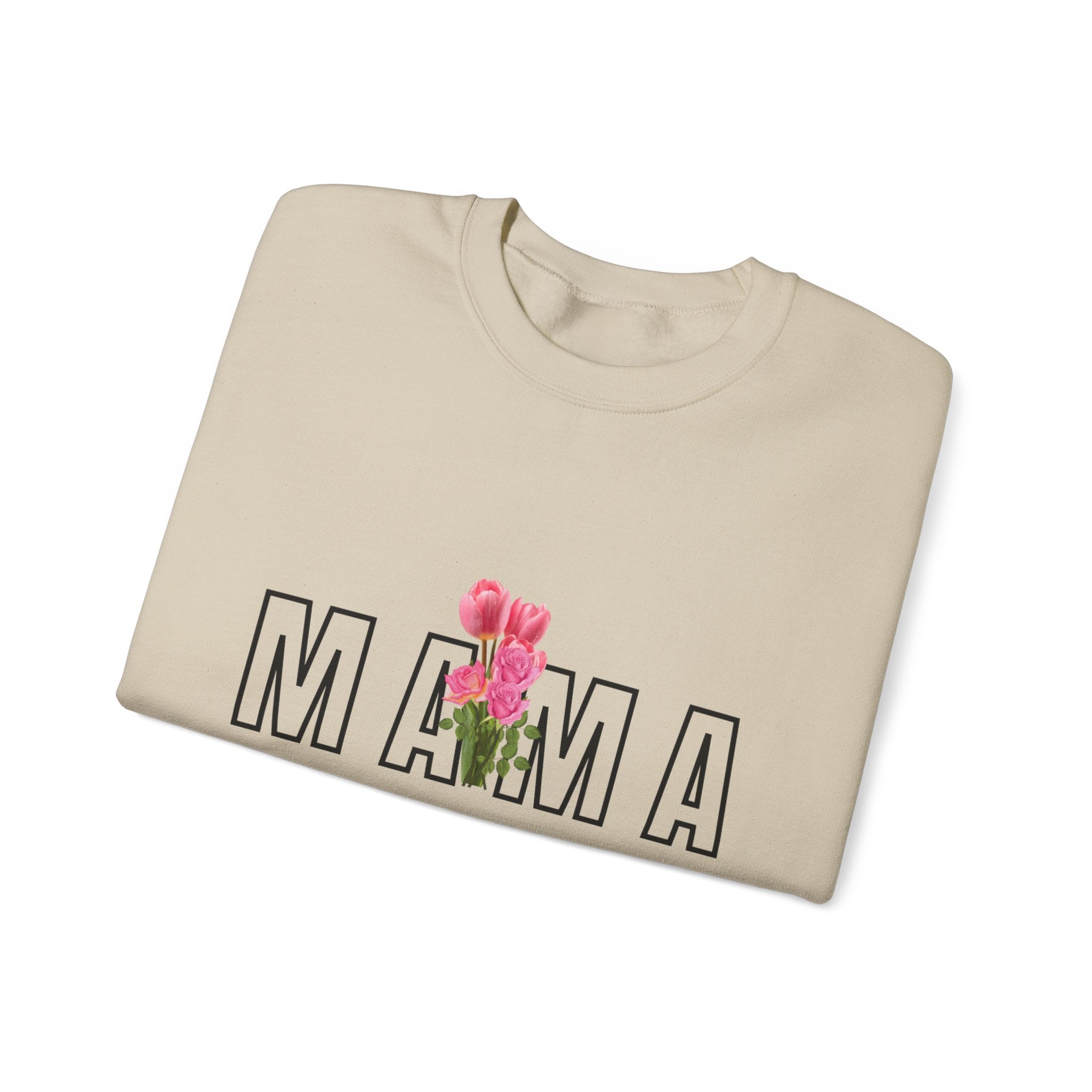 Amy Marie Mama Floral Crewneck Sweatshirt — Mom Gift for Mother's Day
