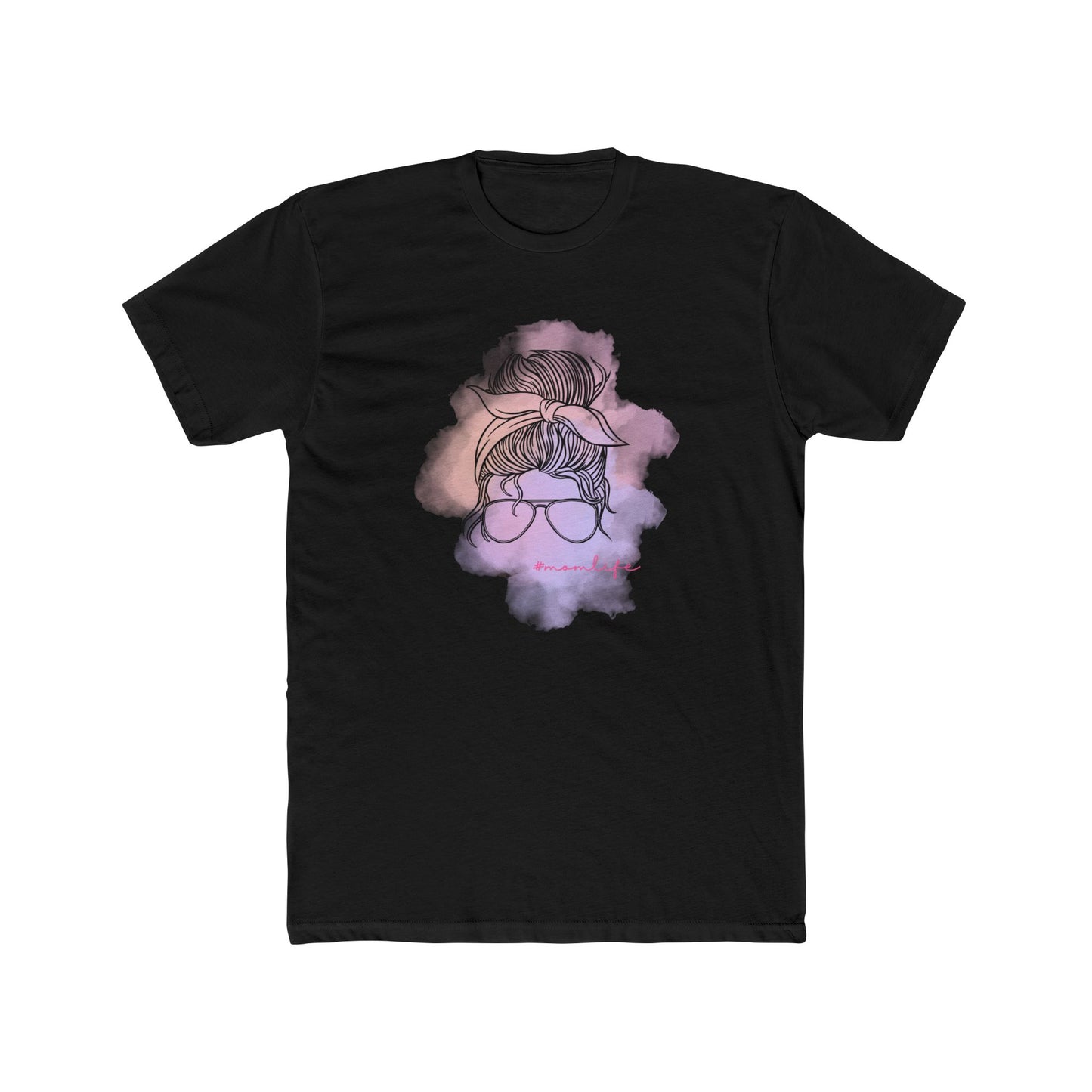 Messy bun Mom Life Stylish Graphic Tee Shirt for Her, Gift for Moms, Casual Look Tee, Trendy Cotton Top, Everyday Wear, Birthday Gift Idea