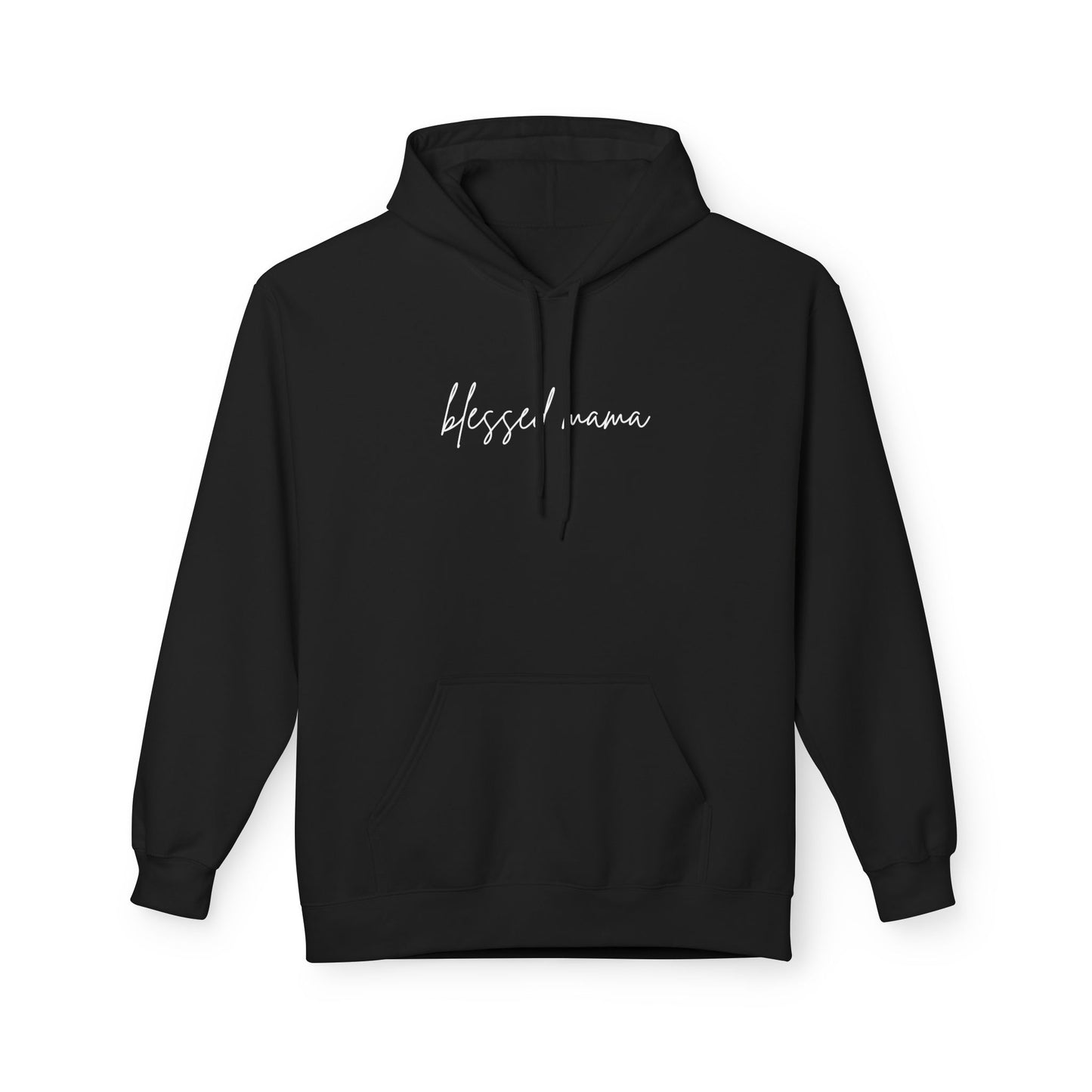 Blessed Mama Hoodie — Minimal Script Mom Sweatshirt, Cozy Mother’s Day Gift