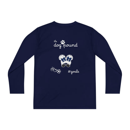 Youth Long Sleeve Dog-Themed Tee, Perfect for Young Animal Lovers, Cool Dog Playwear, Birthday Gift, Sports Events, Casual Outfits