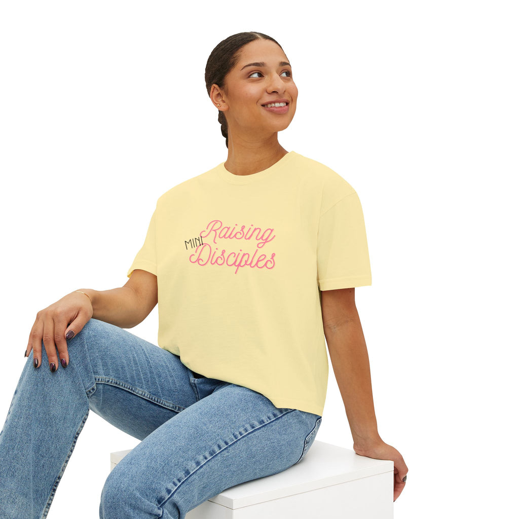 Raising Mini Disciples Women's Boxy Tee —Christian Mom Shirt
