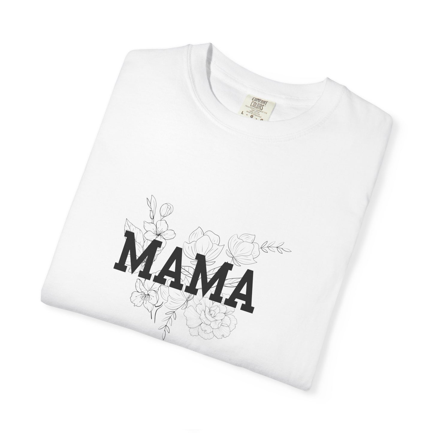 Mama Floral T‑Shirt — Distressed Script Mom Tee for Mother's Day