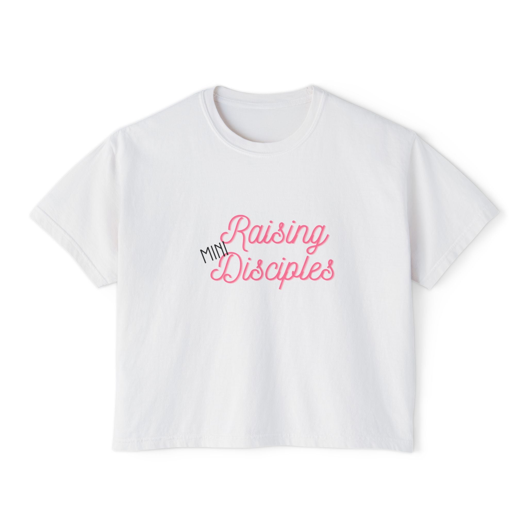 Raising Mini Disciples Women's Boxy Tee —Christian Mom Shirt