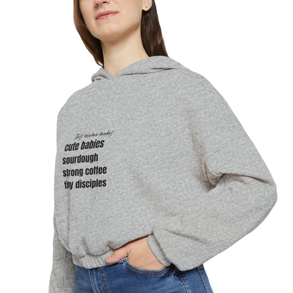 This Mama makes Cute Babies Women's Cinched Bottom Hoodie, Cozy Sweatshirt