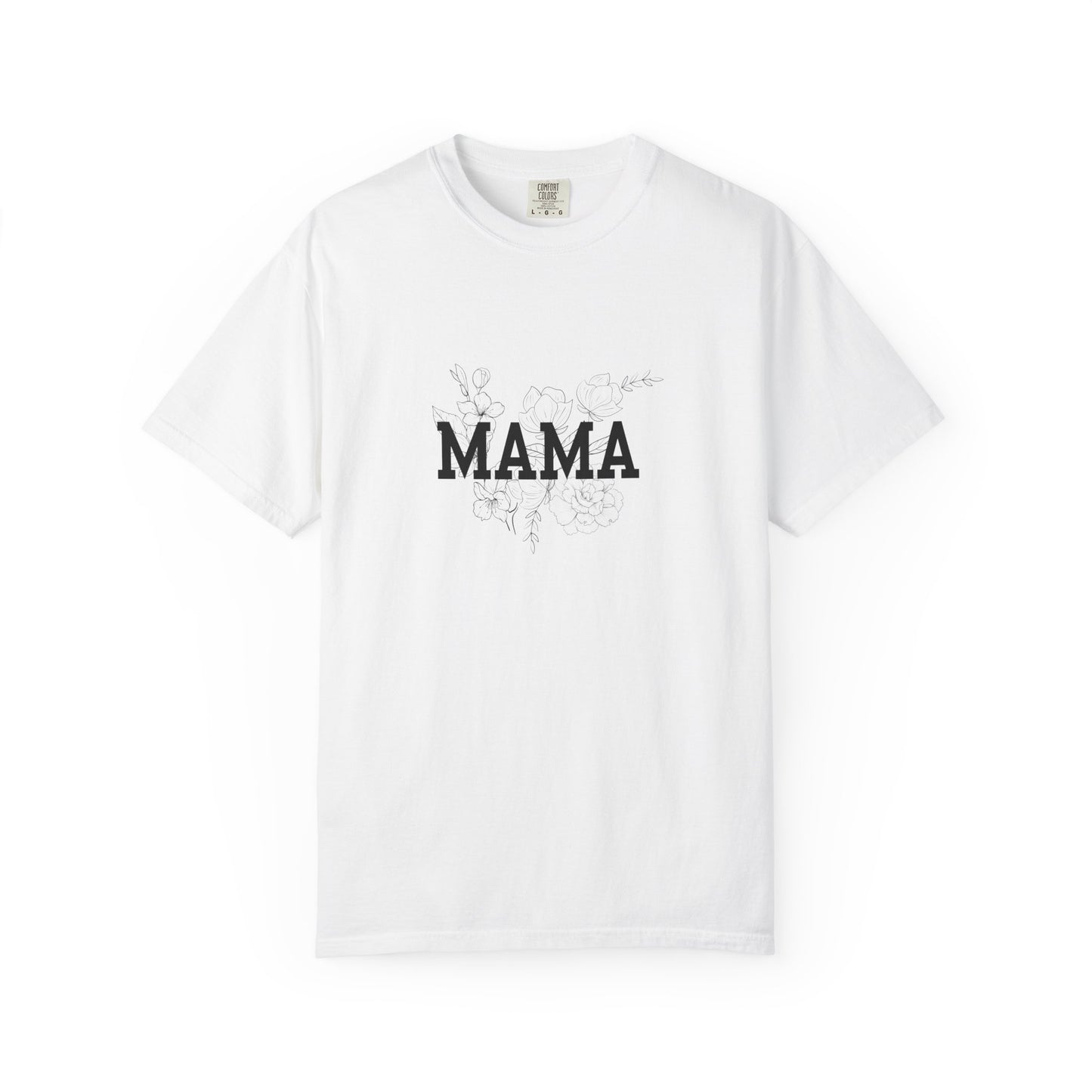 Mama Floral T‑Shirt — Distressed Script Mom Tee for Mother's Day