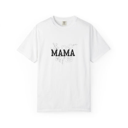 Mama Floral T‑Shirt — Distressed Script Mom Tee for Mother's Day