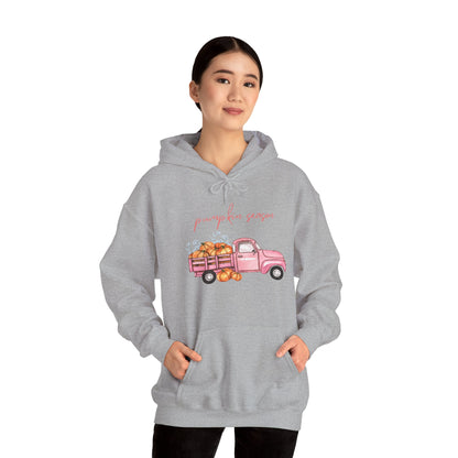 Pumpkin Season Hoodie with Vintage Truck Design | Fall Sweatshirt