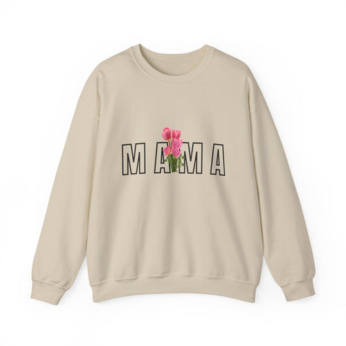 Amy Marie Mama Floral Crewneck Sweatshirt — Mom Gift for Mother's Day