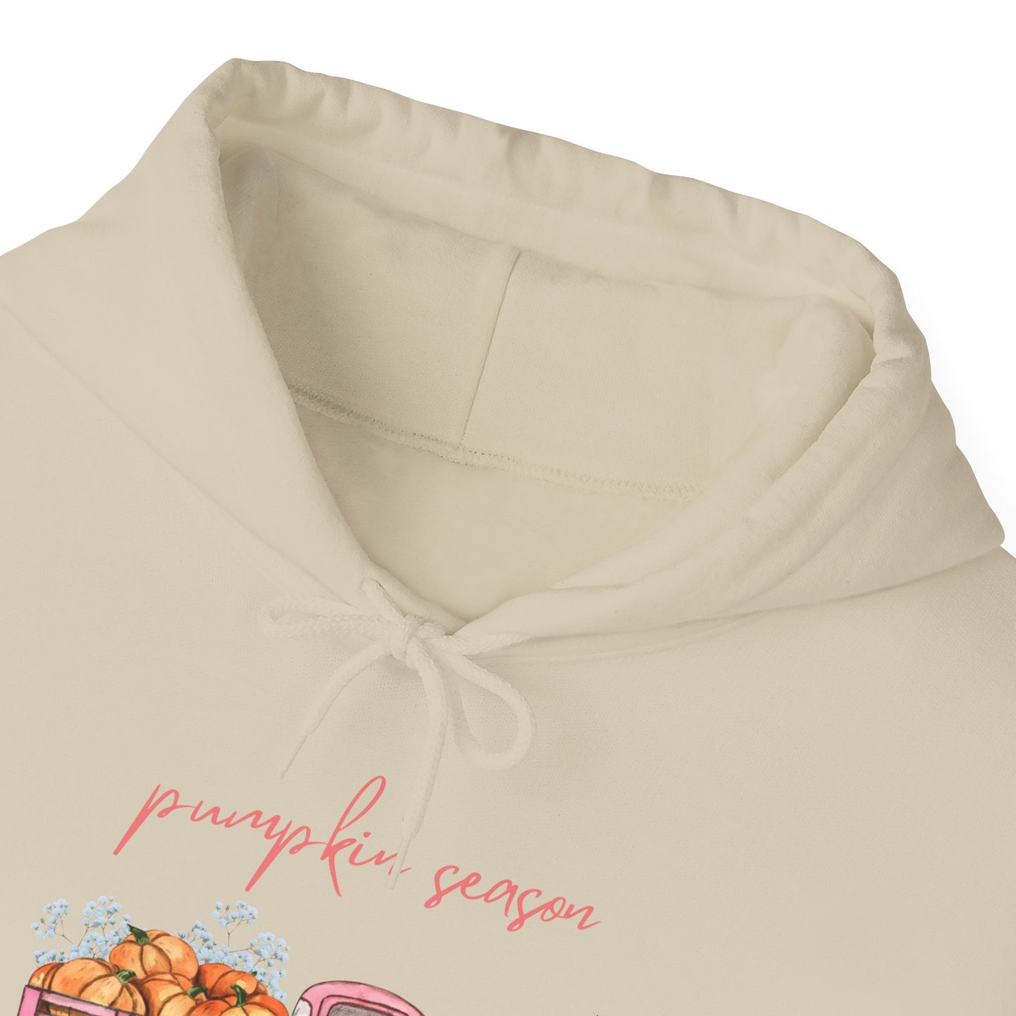 Pumpkin Season Hoodie with Vintage Truck Design | Fall Sweatshirt