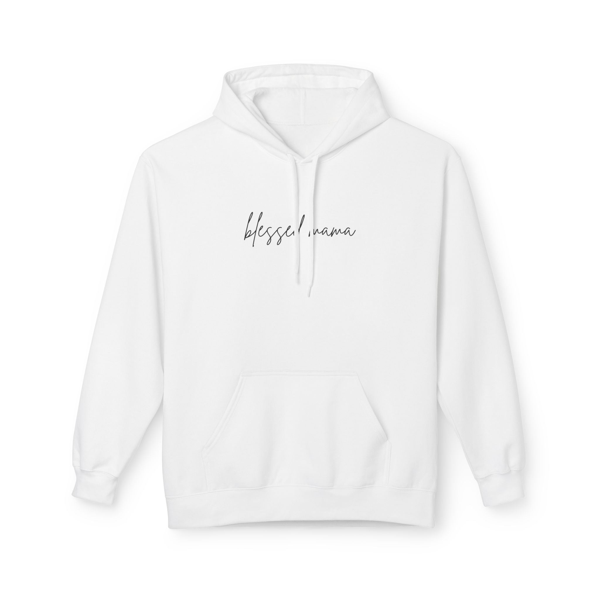 Blessed Mama Hoodie — Minimal Script Mom Sweatshirt, Cozy Mother’s Day Gift