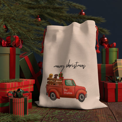 Festive Gift Bag with Merry Christmas Design for Presents, Holiday Storage, Gift Wrap, Eco-Friendly Wrap, Party Favor Bag