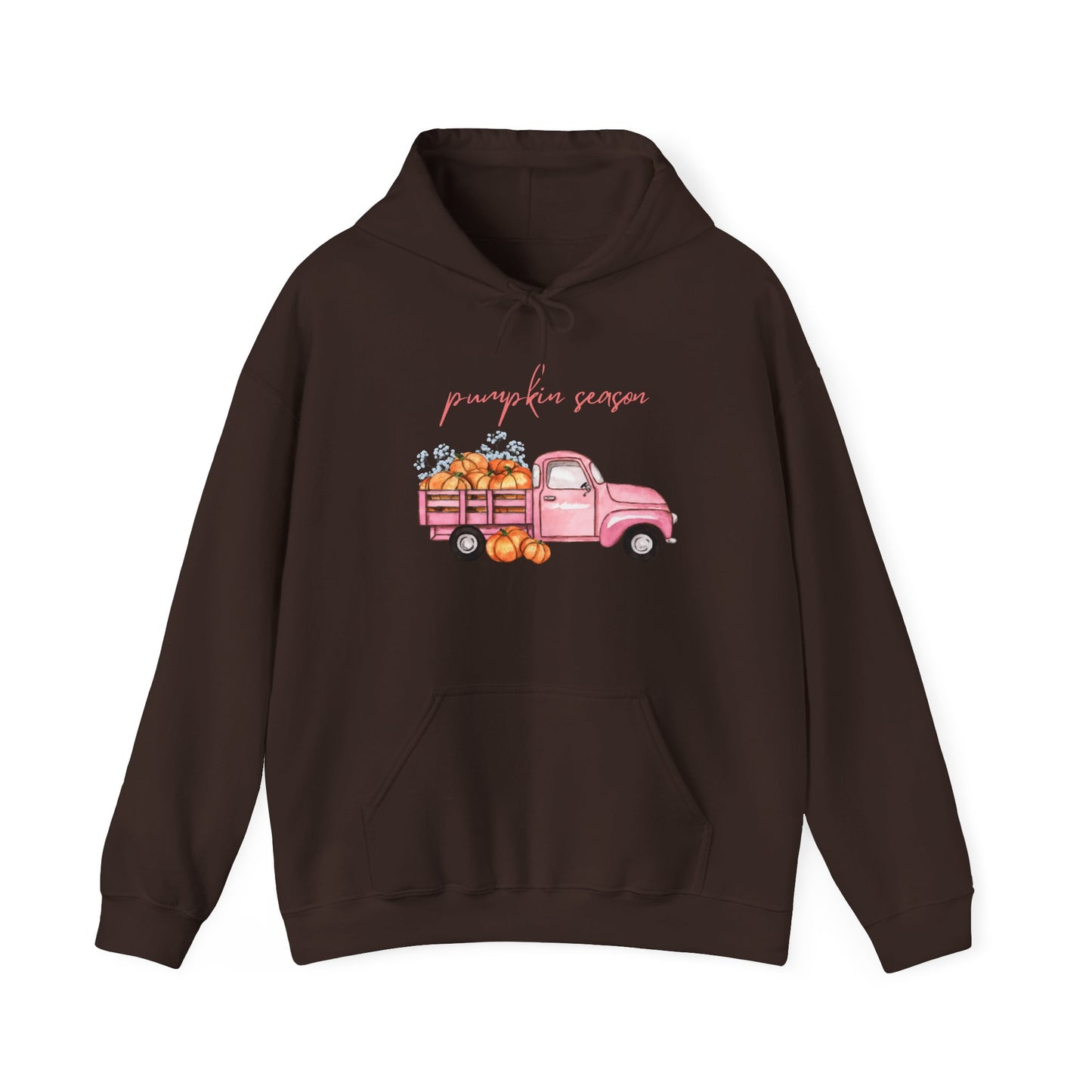 Pumpkin Season Hoodie with Vintage Truck Design | Fall Sweatshirt