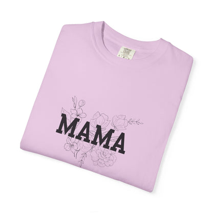 Mama Floral T‑Shirt — Distressed Script Mom Tee for Mother's Day