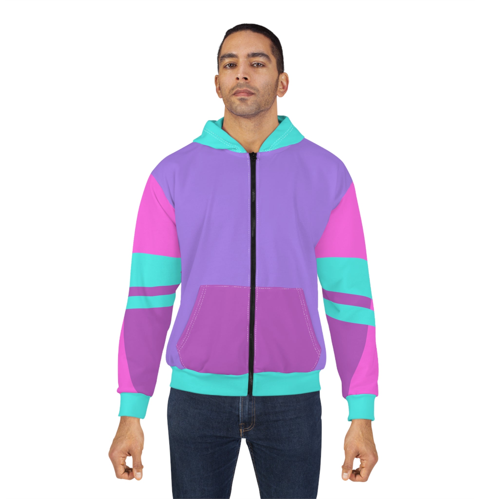 Minimalist 90s Kid Zip Hoodie