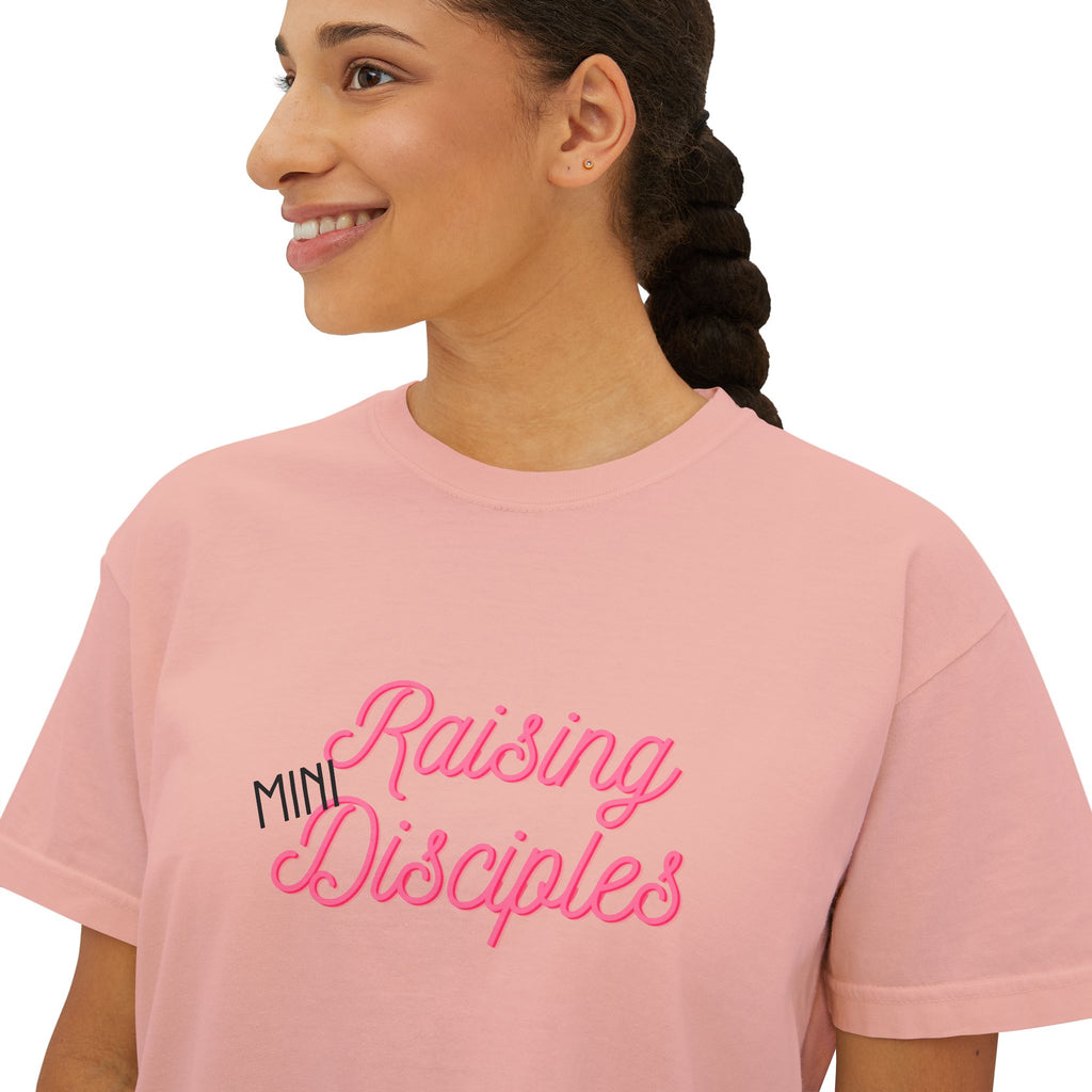 Raising Mini Disciples Women's Boxy Tee —Christian Mom Shirt
