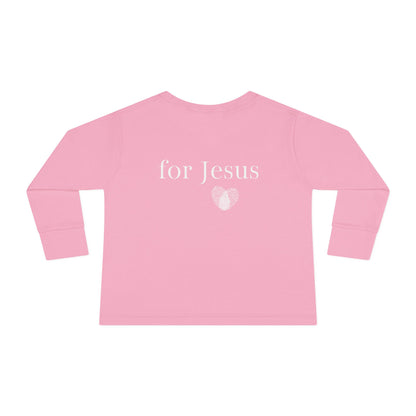 Tiny Warrior for Jesus Toddler Long Sleeve Tee
