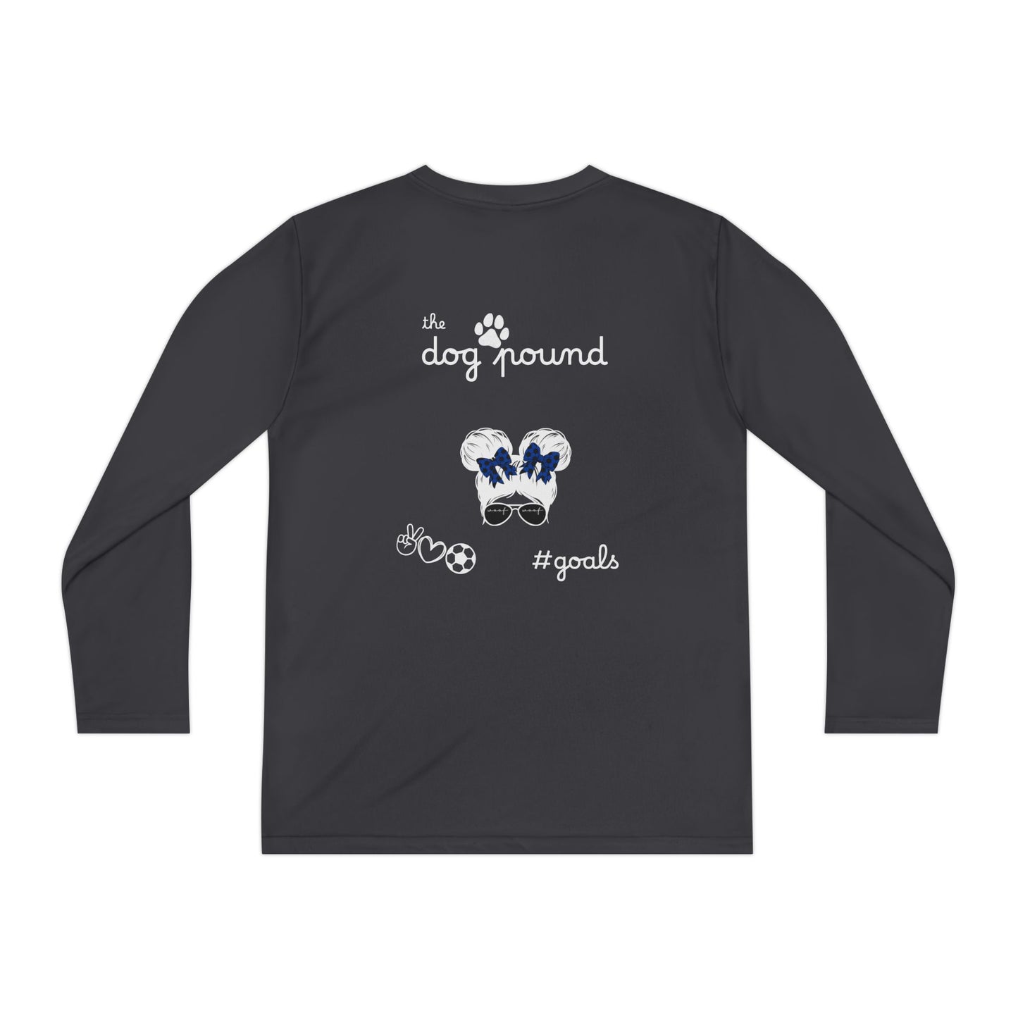 Youth Long Sleeve Dog-Themed Tee, Perfect for Young Animal Lovers, Cool Dog Playwear, Birthday Gift, Sports Events, Casual Outfits