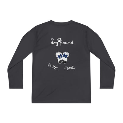 Youth Long Sleeve Dog-Themed Tee, Perfect for Young Animal Lovers, Cool Dog Playwear, Birthday Gift, Sports Events, Casual Outfits