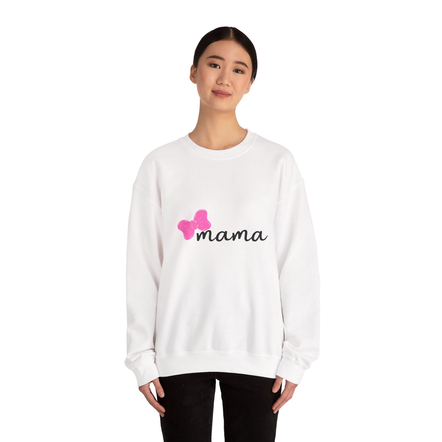 Pink Bow Mama Matching Crewneck Sweatshirt
