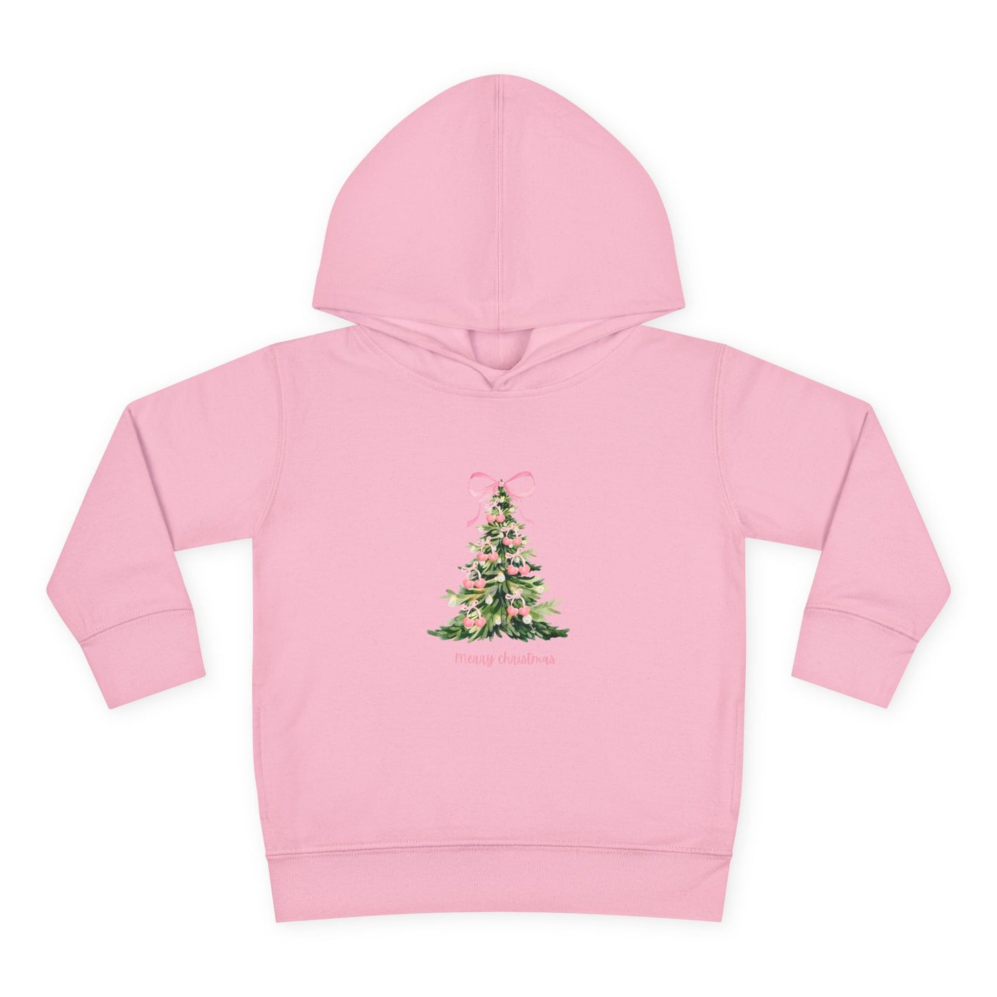 Christmas Tree Pink Cherries Toddler Hoodie