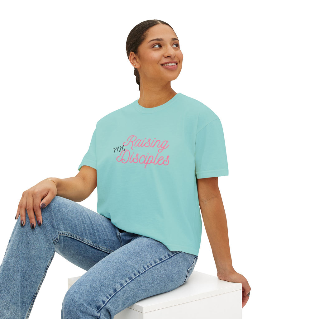 Raising Mini Disciples Women's Boxy Tee —Christian Mom Shirt