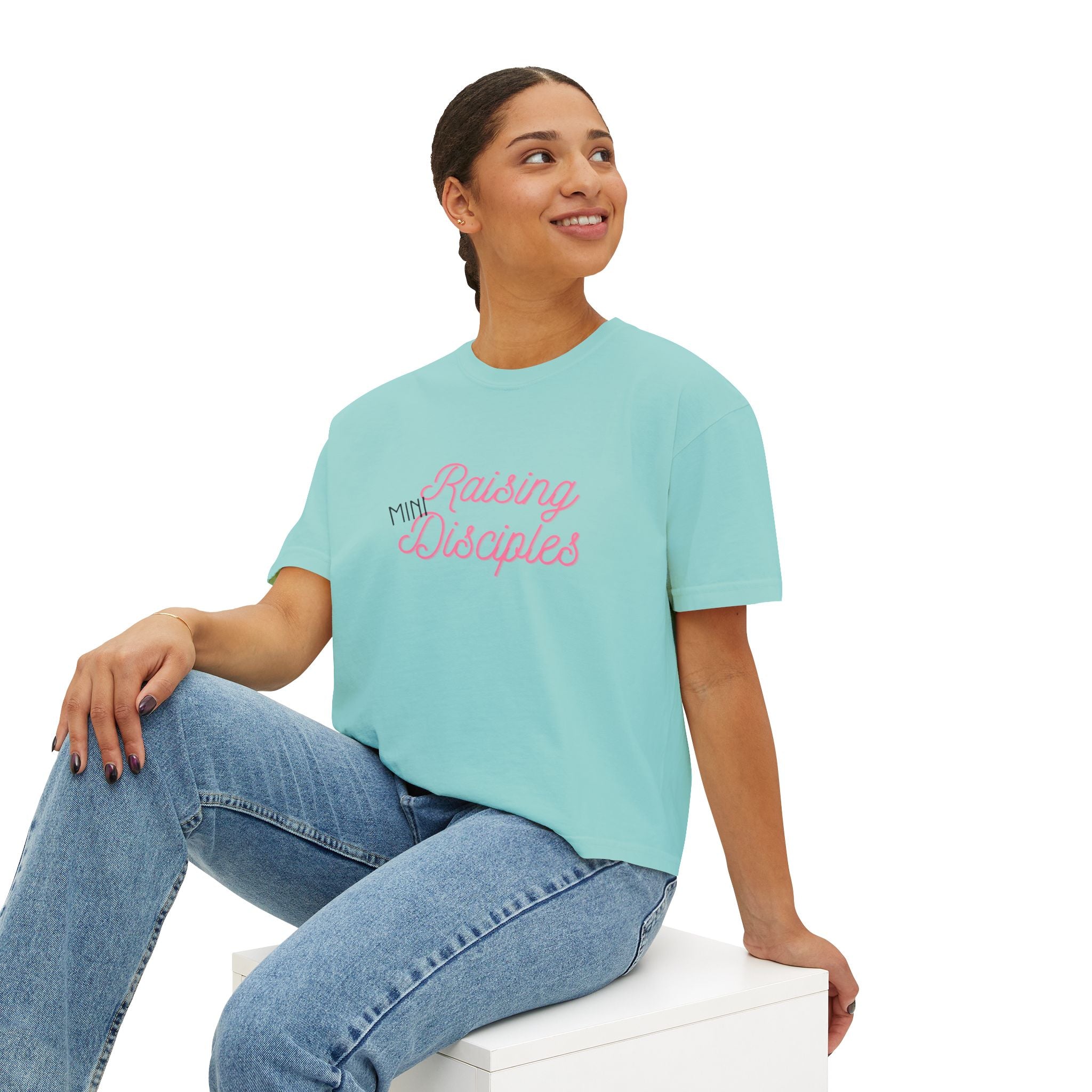 Raising Mini Disciples Women's Boxy Tee —Christian Mom Shirt