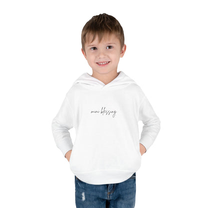 'mini blessing' Toddler Hoodie — Soft White Pullover Fleece for Baby Gifts & Newborn Photos