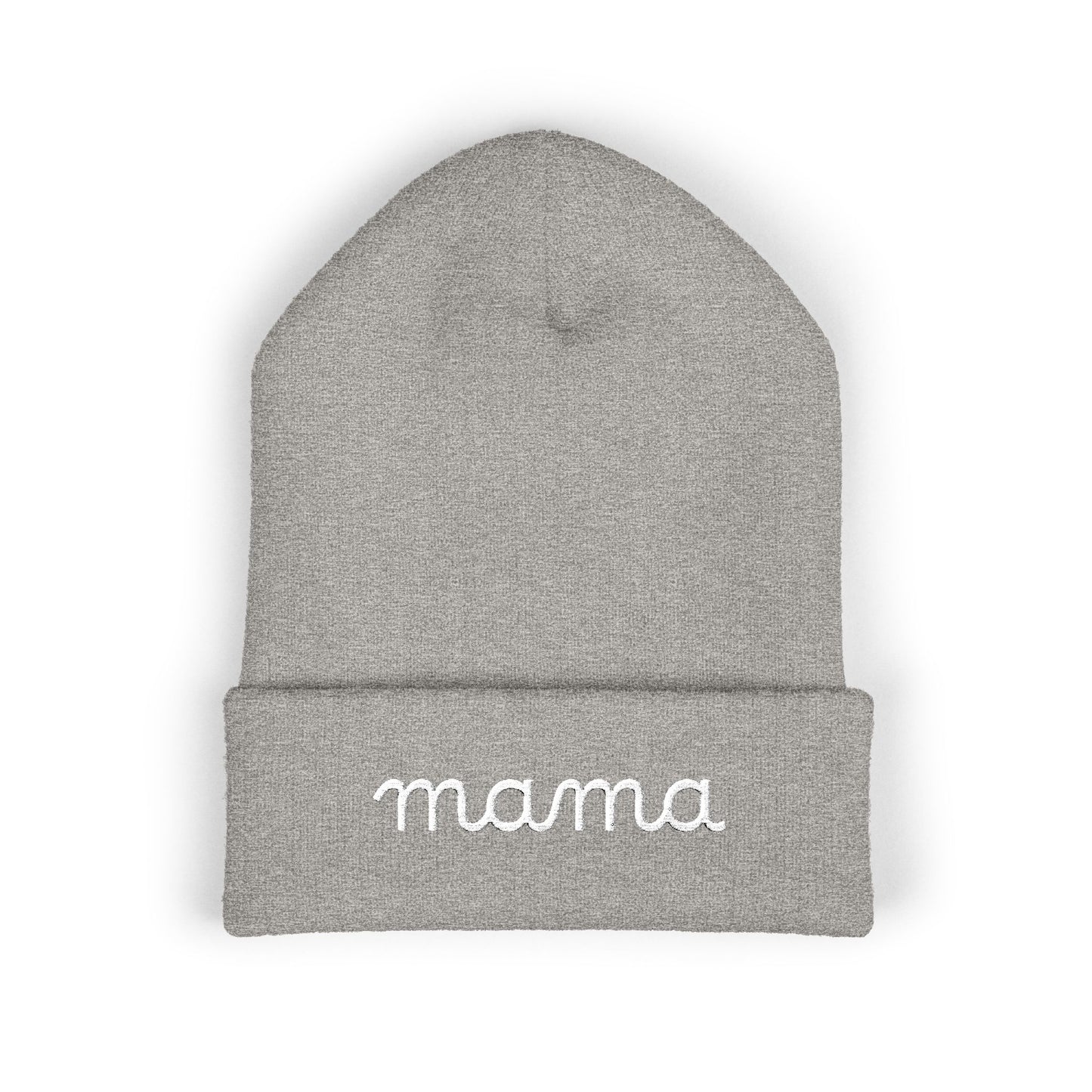 Mama Embroidered Cuffed Beanie