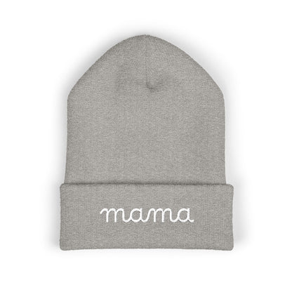 Mama Embroidered Cuffed Beanie
