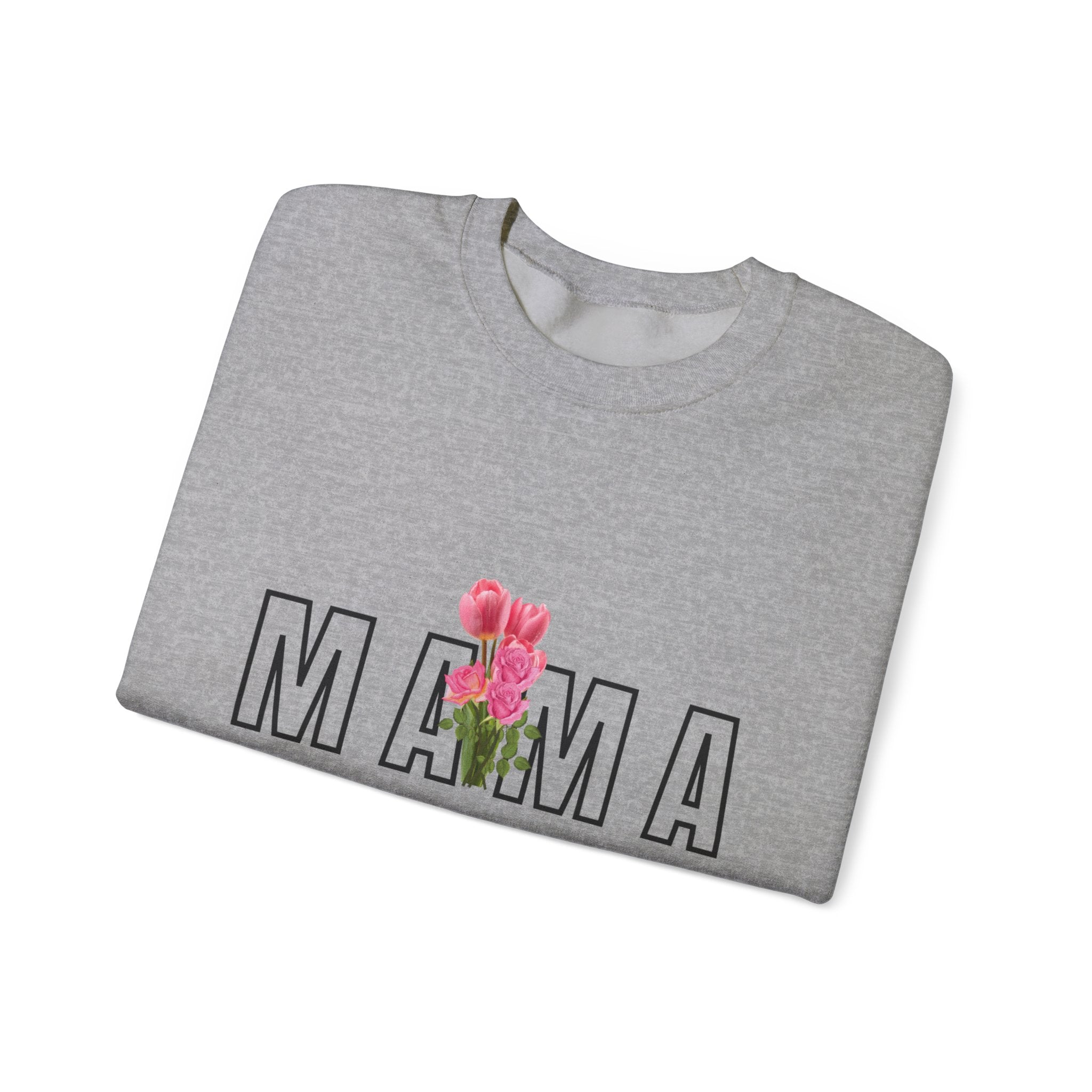Amy Marie Mama Floral Crewneck Sweatshirt — Mom Gift for Mother's Day