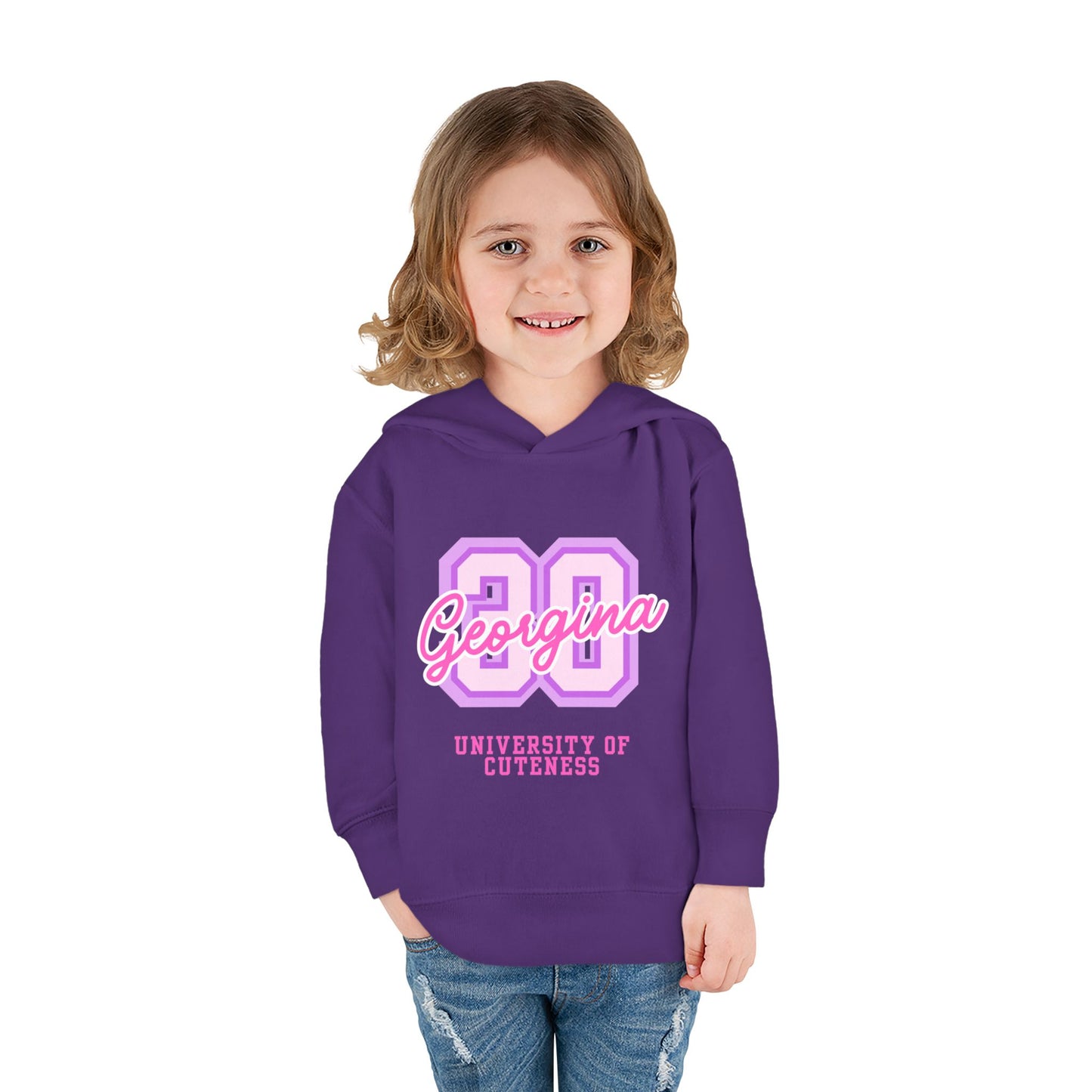 University of Cuteness Toddler Pullover Fleece Hoodie, Cute Kids Hoodie, Personalized Baby Sweatshirt, Toddler Gift, Cozy Kids Clothing