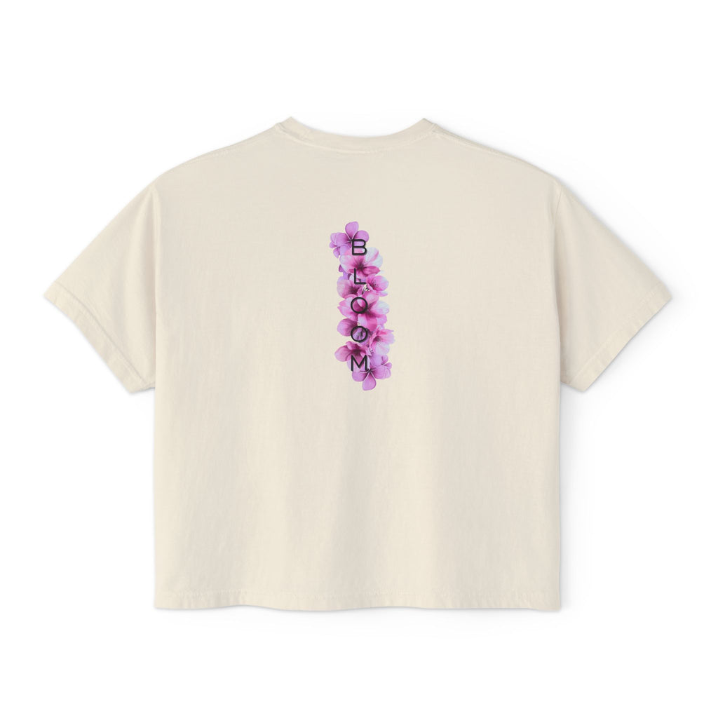 Mama Bloom Boxy Tee – Floral "Bloom" Graphic Crop Top