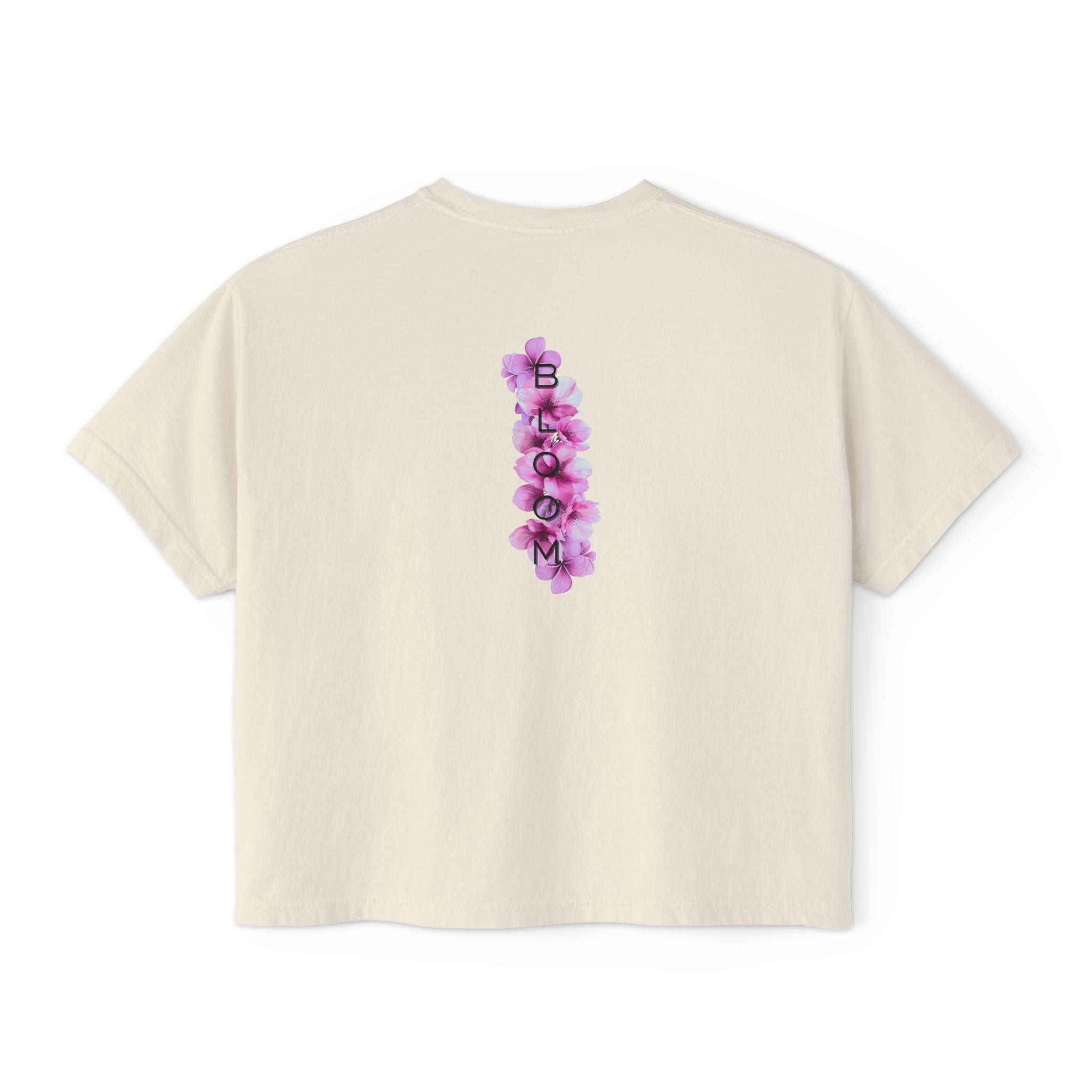Mama Bloom Boxy Tee – Floral "Bloom" Graphic Crop Top