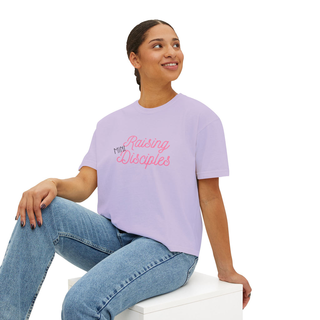 Raising Mini Disciples Women's Boxy Tee —Christian Mom Shirt