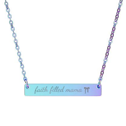 Engravable Horizontal Bar Necklace — Personalized Jewelry