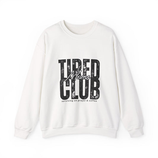 Tired Moms Club Sweatshirt - Cozy Gift for Coffee Lovers, Mothers Day, New Mom, Lounge Wear, Relaxing Outfit