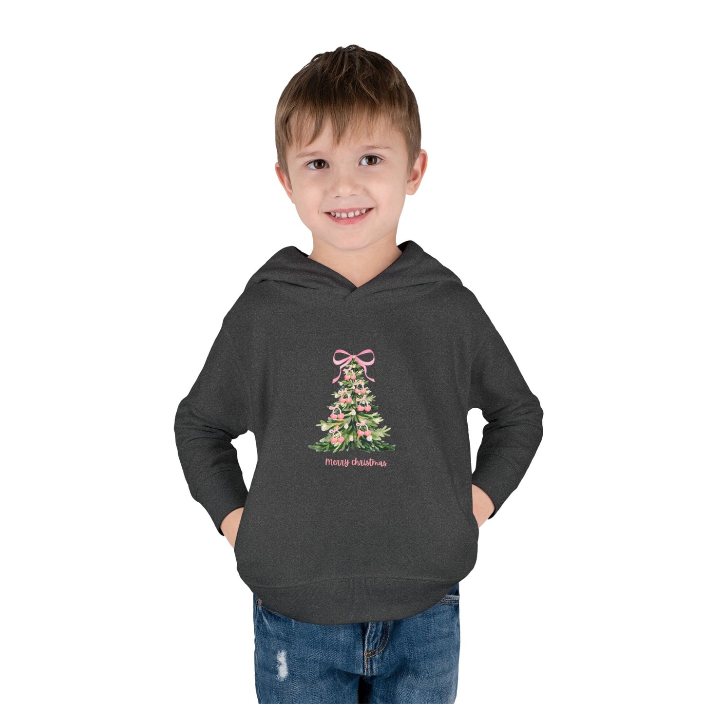 Christmas Tree Pink Cherries Toddler Hoodie