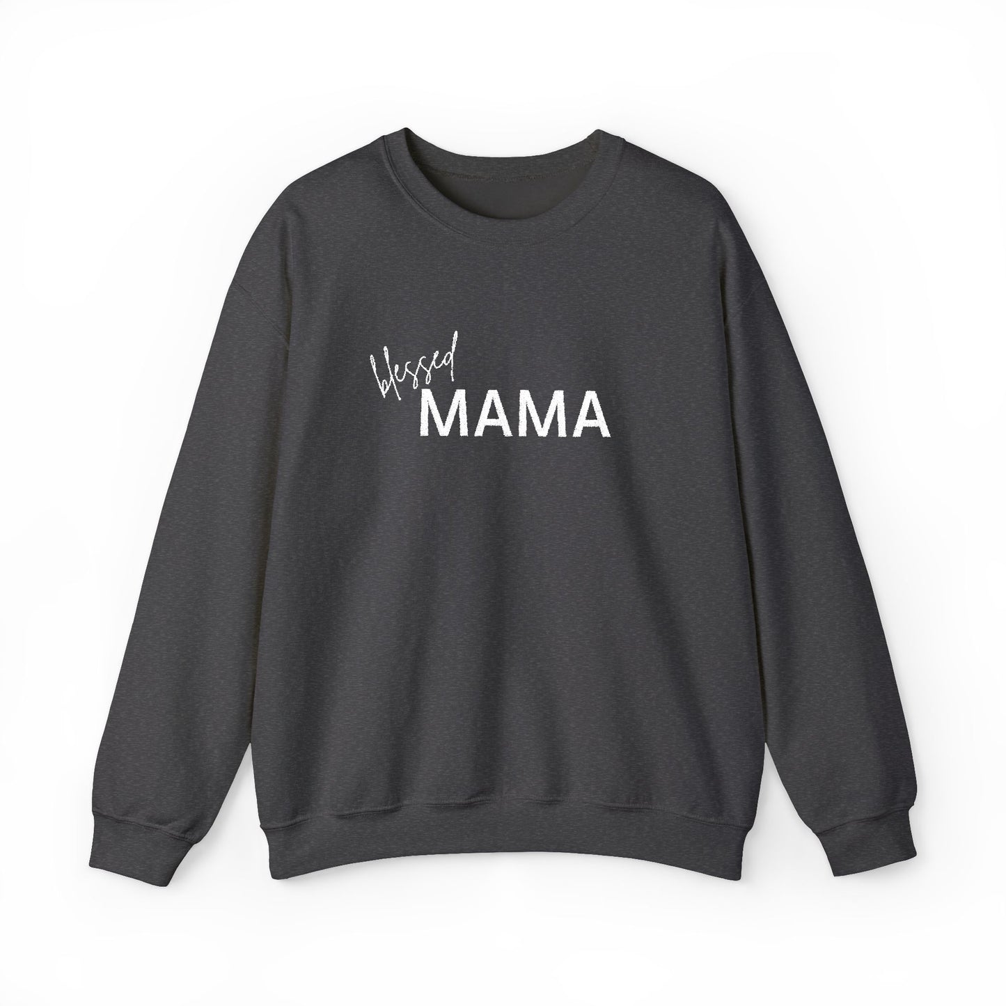 Embroidered Blessed Mama Crewneck Sweatshirt