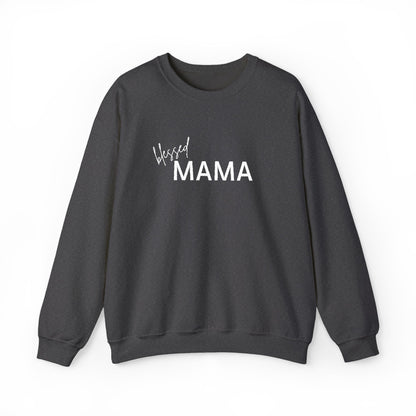 Embroidered Blessed Mama Crewneck Sweatshirt
