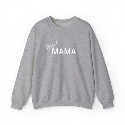 Embroidered Blessed Mama Crewneck Sweatshirt