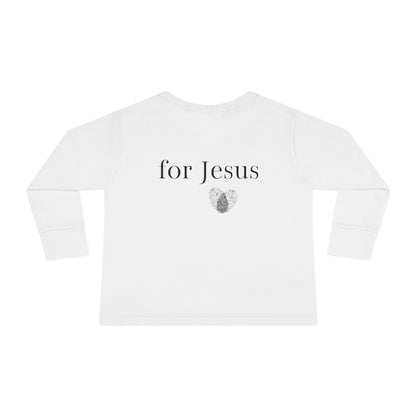 Tiny Warrior for Jesus Toddler Long Sleeve Tee
