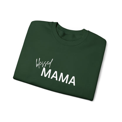 Embroidered Blessed Mama Crewneck Sweatshirt