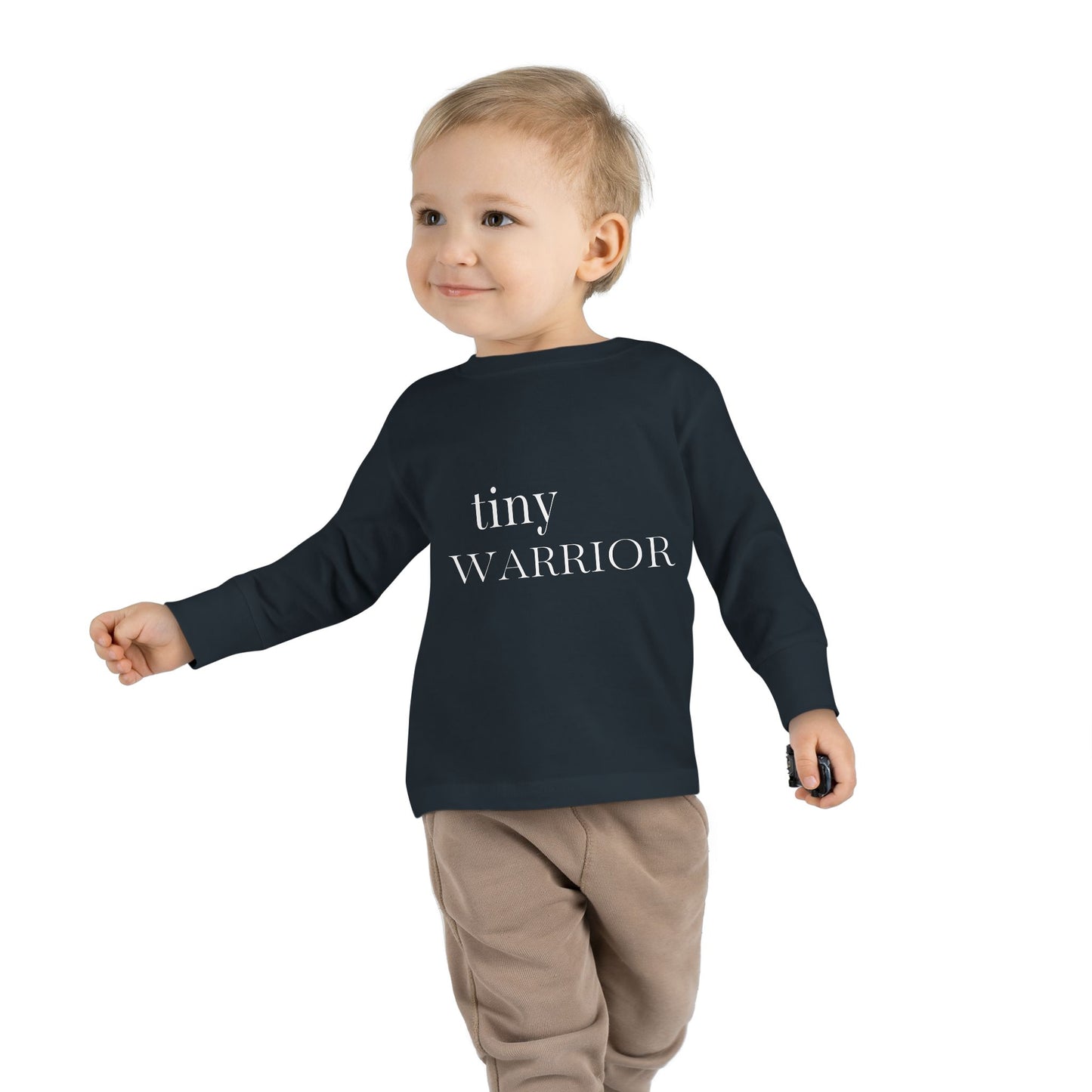 Tiny Warrior for Jesus Toddler Long Sleeve Tee