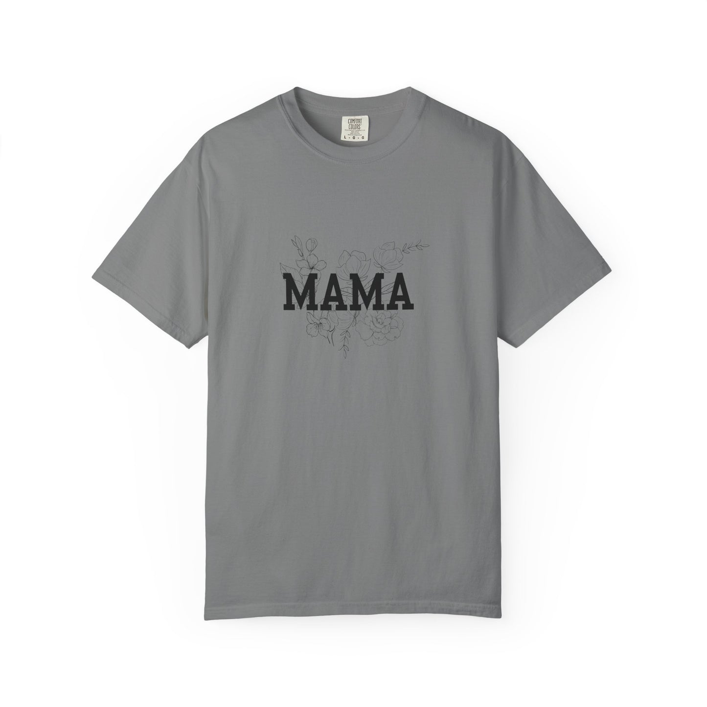 Mama Floral T‑Shirt — Distressed Script Mom Tee for Mother's Day