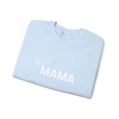 Embroidered Blessed Mama Crewneck Sweatshirt