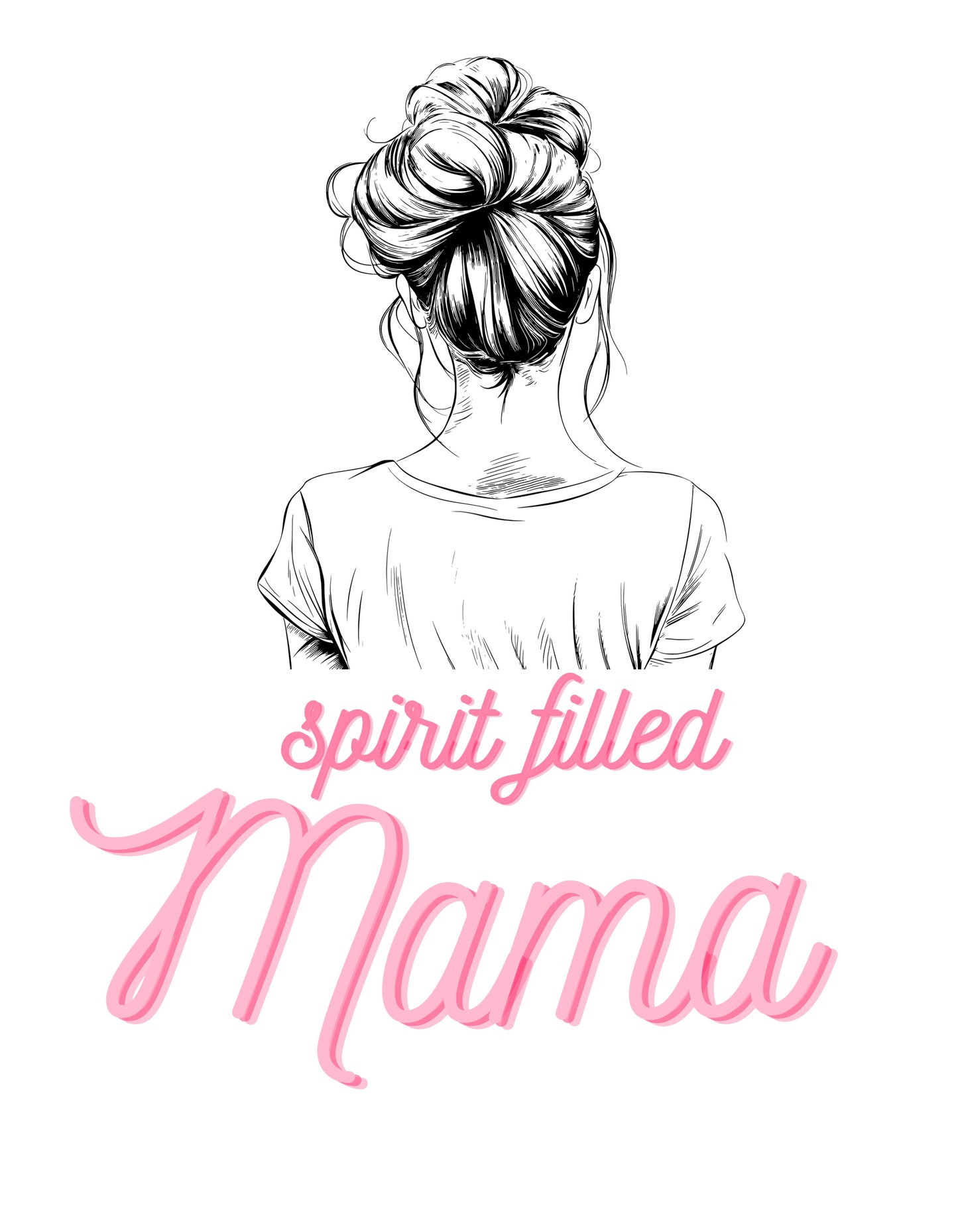 Spirit Filled Mama Tee — Oversized Boxy Women's Christian Shirt