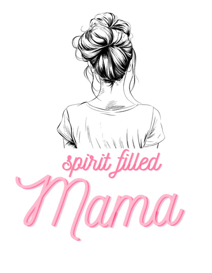 Spirit Filled Mama Tee — Oversized Boxy Women's Christian Shirt