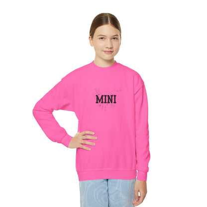 Youth Crewneck Sweatshirt — 'MINI' Distressed Logo Kids Pullover