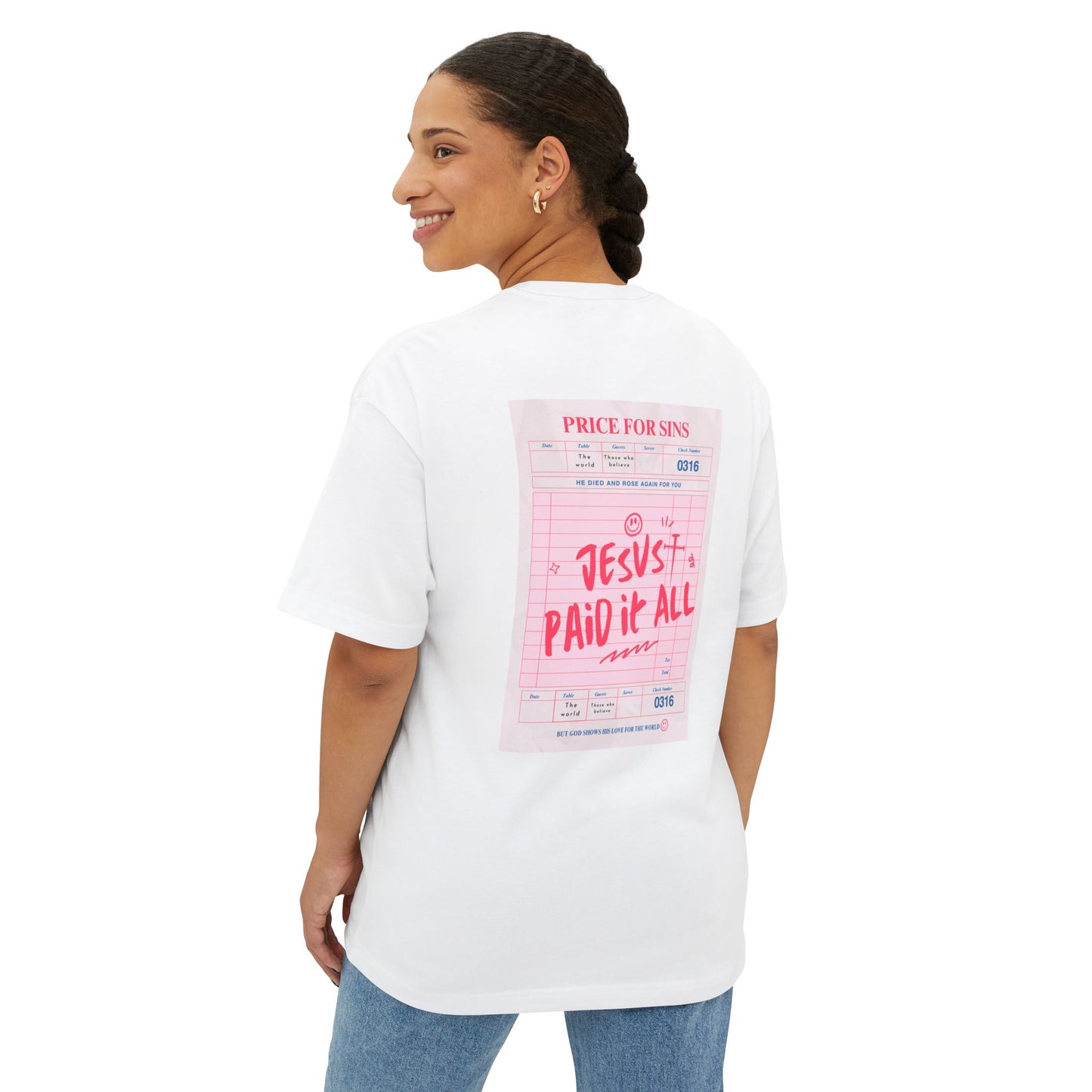 Jesus Paid in Full Oversized Boxy Tee