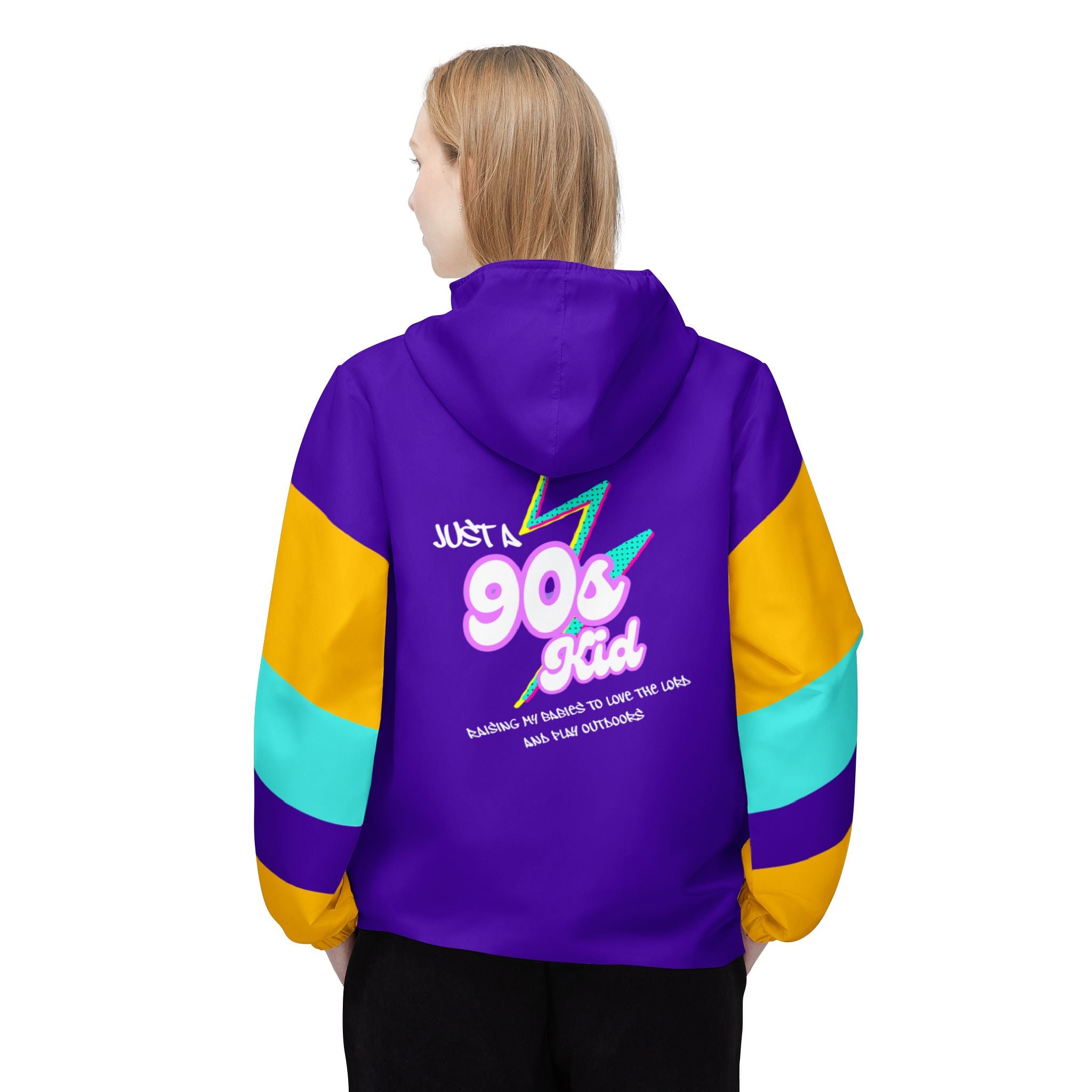 Retro 90s Kid Windbreaker Jacket